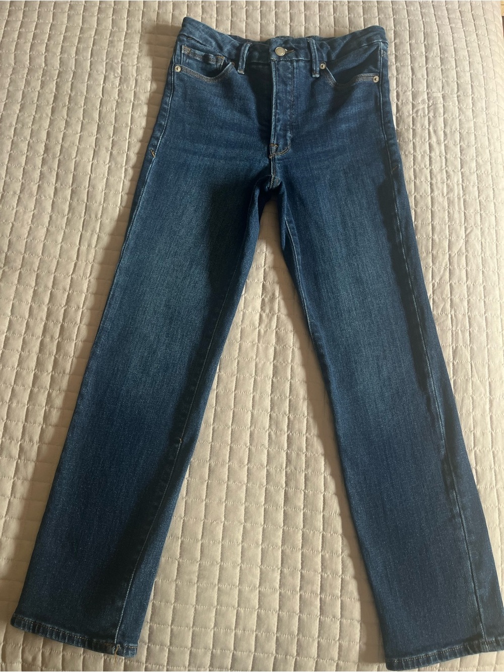Good American Good Hi Rise Slim- Straight-Leg Jeans 4/27